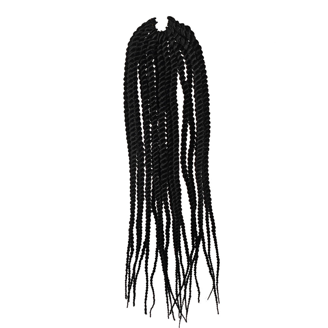 4X EZ Long Senegalese Braids – 16 Inch Crochet Hair, Synthetic Box Braid in Black/Burgundy/Brown