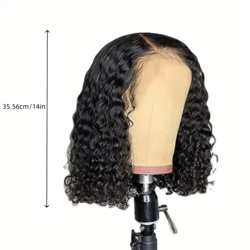 13x4x1 Lace Closed Synthetic Non-toxic Wig Short Bob Jerry Curly Hair Wig 14 Inch Non-adhesive Lace, 14 Inch Suitable For The Whole Scene