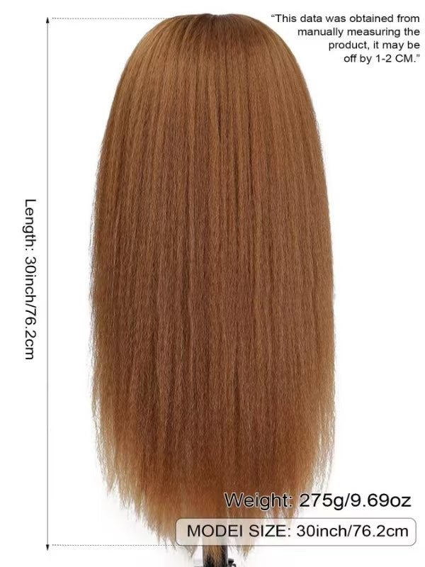 Soft Natural Brown Blonde Lace Wig – Non-Toxic, High-Temperature Fiber, 13x2.5 Glueless Lace, Versatile Style