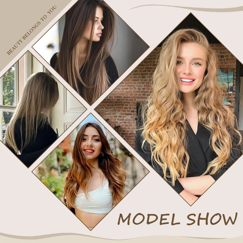 Holdbalance Clip-In Hair Extensions – Long Straight/Wavy Synthetic Hairpiece, Natural & Soft, Perfect for Daily & Party Use