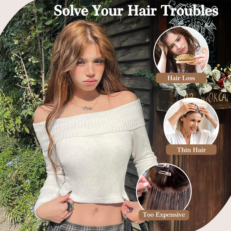 Holdbalance Clip-In Hair Extensions – Long Straight/Wavy Synthetic Hairpiece, Natural & Soft, Perfect for Daily & Party Use